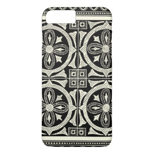 Capa iPhone 8 Plus/7 Plus Motif de Mandala Preto e Branco por Vision Studio