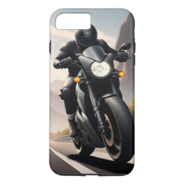 Capa iPhone 8 Plus/7 Plus Motociclista a andar de bicicleta de alto desempen