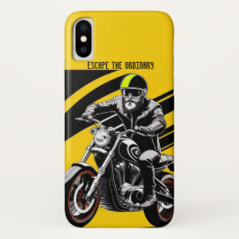 Capa Para iPhone Da Case-Mate Motociclista de na moda que viaja numa bicicleta d