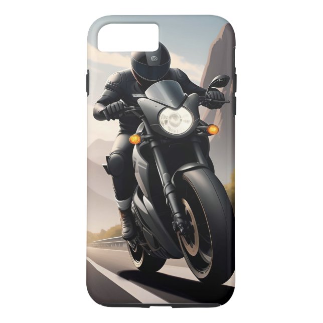 Capa Para iPhone, Case-Mate Motociclista pilotando moto de alta performance (Verso)