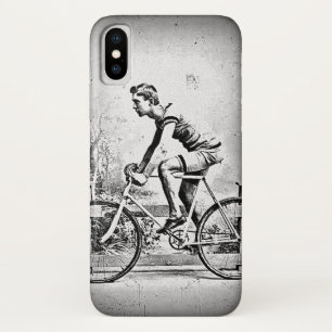 Capa Para iPhone Da Case-Mate Movendo sobre l ciclismo monocromático do ciclista