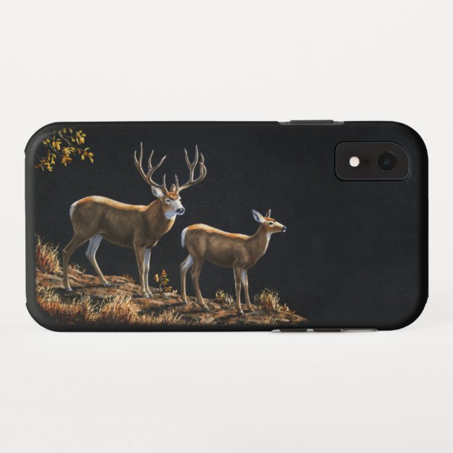 Capa Para iPhone, Case-Mate Mule Deer Buck & Doe (Verso (Horizontal))