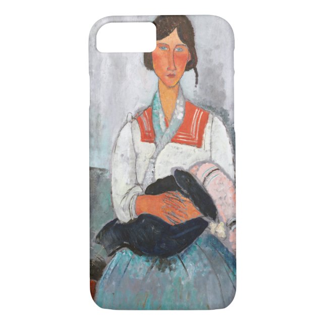 Capa Para iPhone, Case-Mate Mulher cigana com bebê, Modigliani (Verso)