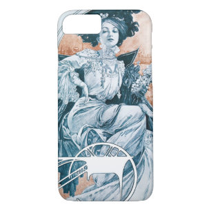Capa iPhone 8/7 Mulher com Rosa, Mucha