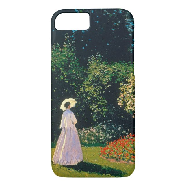 Capa Para iPhone, Case-Mate Mulher em jardim, Monet (Verso)