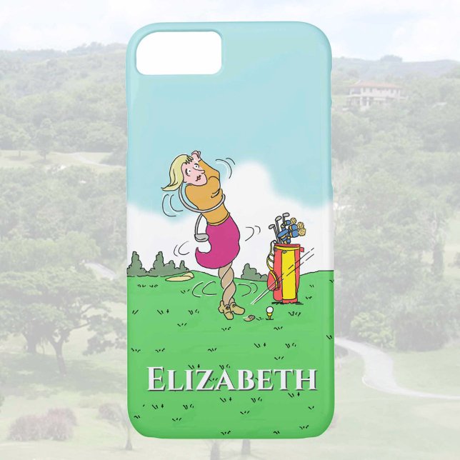 Capa Para iPhone, Case-Mate Mulher Jogando Golfe. Personalize. (Criador carregado)