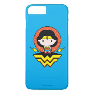 Capa Para iPhone Da Case-Mate Mulher Maravilha Chibi com Bolinhas e logotipo