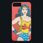 Capa iPhone 8 Plus/7 Plus Mulher Maravilha | Dose de Vintage com Laço<br><div class="desc">Um clássico personagem de banda desenhada da Mulher Maravilha em pé.</div>