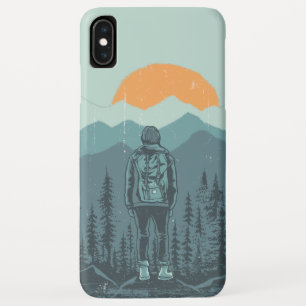 Capa Para iPhone Da Case-Mate Mulher Mochileira de Trilha Floresta Montanhosa Pô
