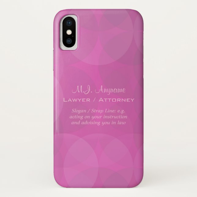 Capa Para iPhone, Case-Mate Mulheres Advogadas/Procuradores de círculos rosa (Verso)
