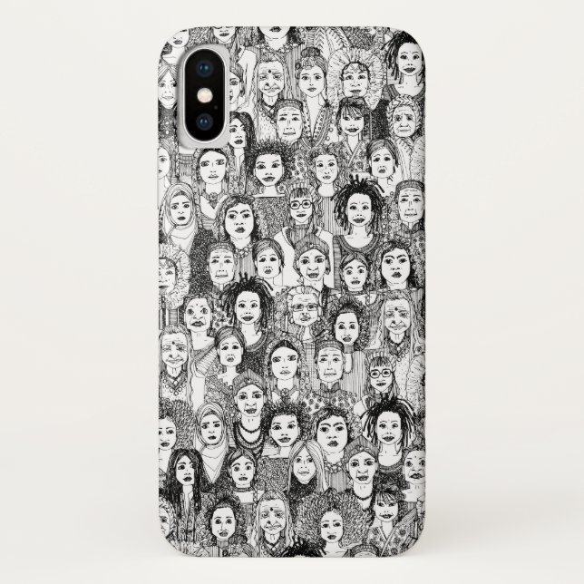 Capa Para iPhone, Case-Mate mulheres do mundo preto branco (Verso)
