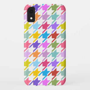 Capa Para iPhone Da Case-Mate Múltiplas cores Houndstooth+Padrão Branco Grande