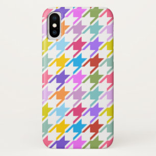 Capa Para iPhone Da Case-Mate Múltiplas cores Houndstooth+Padrão Branco Grande