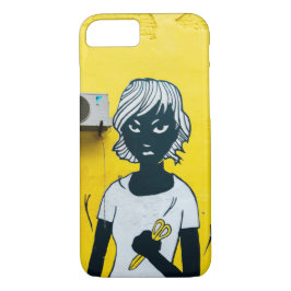 Capa iPhone 8/7 Muros de Ruas de Pintura de Rapariga Raios
