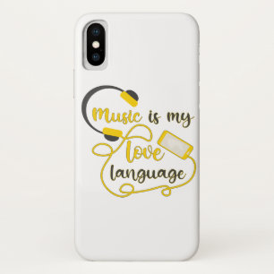 Capa Para iPhone Da Case-Mate Música é minha língua amorosa, frase romântica