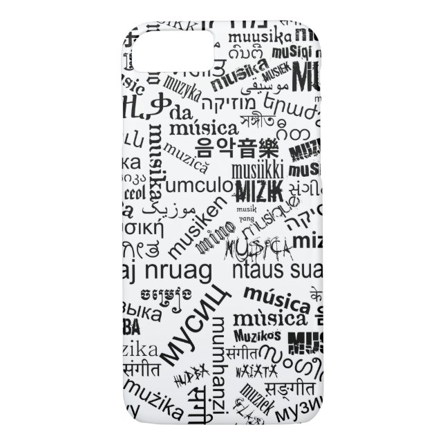 Capa Para iPhone, Case-Mate Musik em verschiedenen Sprachen (Verso)