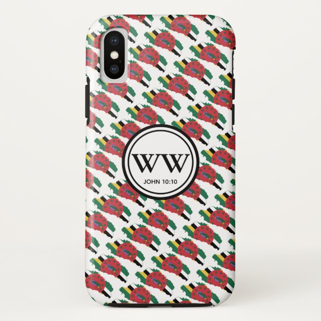 Capa Para iPhone, Case-Mate Na moda DOMINICA Sinalizador Monograma Vida Abunda (Verso)