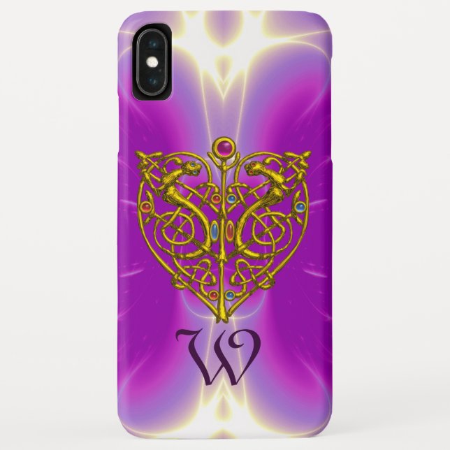Capa Para iPhone, Case-Mate NAMORADOS HYPER MONOGRAM Fúcsia Rosa Púrpura (Verso)