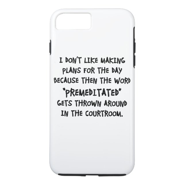 Capa Para iPhone, Case-Mate Não Gosto de Fazer Planos (Verso)
