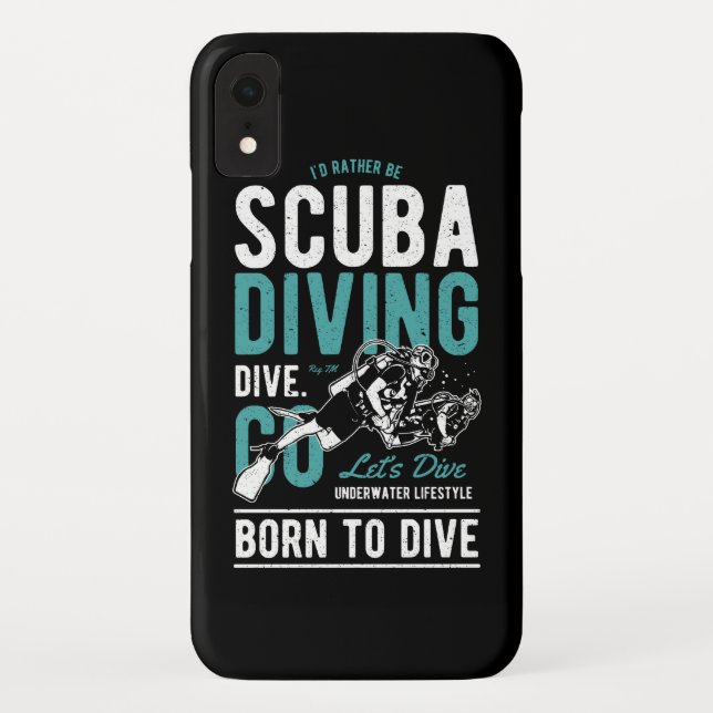 Capa Para iPhone, Case-Mate Nascer De Mergulho Scuba A Mergulhar | Esporte (Verso)