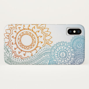 Capa Para iPhone X Nascer do sol detalhado do abstrato do henna