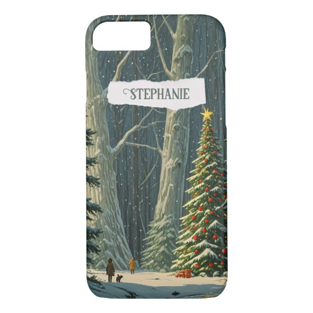 Capa Para iPhone, Case-Mate Natal Personalizado do Solstce Spruce (Verso)