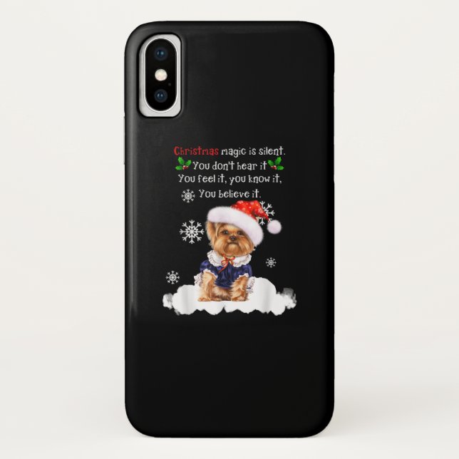 Capa Para iPhone, Case-Mate Natal Yorkshire Terrier Funny Yorkie Puppy (Verso)