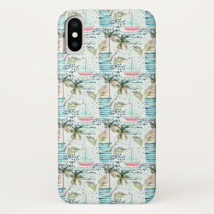 Capa Para iPhone X Navegador com padrão de árvore de palma