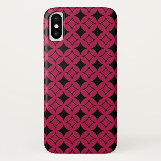 Capa Para iPhone, Case-Mate Navio vermelho e preto (Verso)