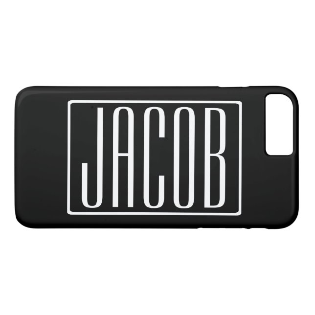 Capa Para iPhone, Case-Mate Negrito & Moderno Seu Nome ou Palavra | Branco no  (Verso (Horizontal))