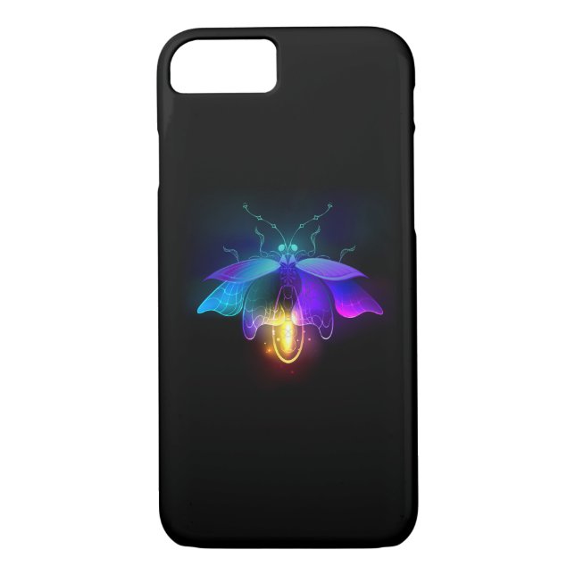 Capa Para iPhone, Case-Mate Neon Firefly a preto (Verso)