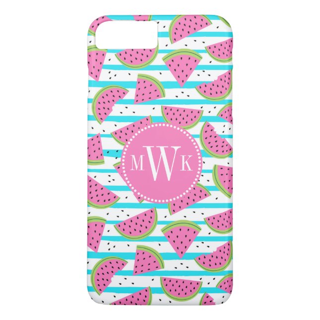 Capa Para iPhone, Case-Mate Neon Watermelon em Stripes Padrão (Verso)