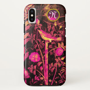 Capa Para iPhone Da Case-Mate NIGHTINGALE COM MONOGRAMA ROSA, amarelo-preto rosa