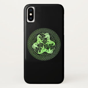 Capa Para iPhone Da Case-Mate Nó Celta Verde de Aquarela com Cavalos