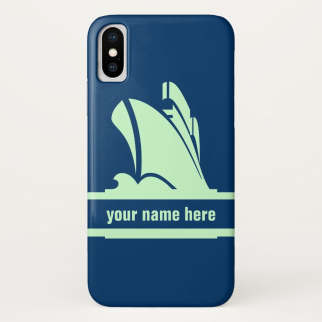 Capa Para iPhone, Case-Mate No verde do curso personalizado (Verso)