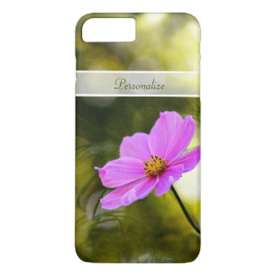 Capa Para iPhone Da Case-Mate Noite Elegante Pink Cosmos Bonito Flor e Nome