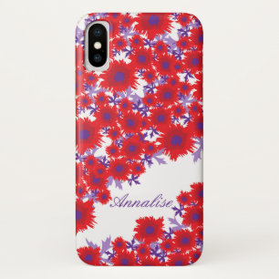 Capa Para iPhone Da Case-Mate Nome bonito do damasco botânico de papoila