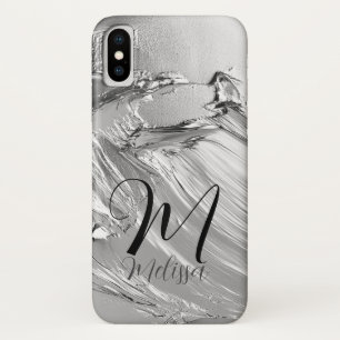 Capa Para iPhone Da Case-Mate Nome de cinza Dourada Glitter Glitter de Rosa pers