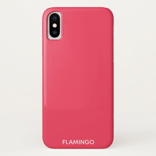Capa Para iPhone, Case-Mate Nome de cor rosa Flamingo (Verso)