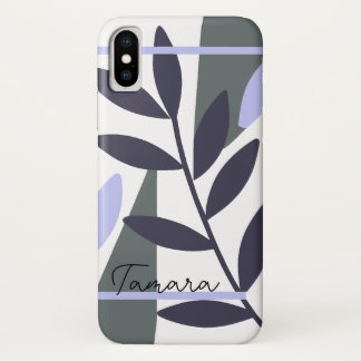 Capa Para iPhone Da Case-Mate Nome de Padrão de Folha Floral Abstrata Moderna