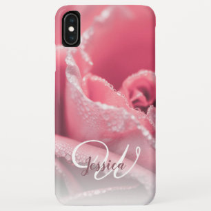 Capa Para iPhone Da Case-Mate Nome floral Dourado cor-de-rosa feminino