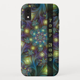 Capa Para iPhone Da Case-Mate Nome frontal azul-abstrato azul luminoso azul-roxo
