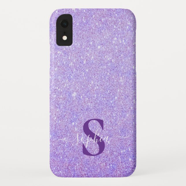 Capa Para iPhone, Case-Mate Nome monogramado com brilho elegante (Verso)