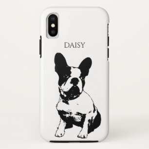 Capa Para iPhone Da Case-Mate Nome Personalizado Black and White Sitting French 
