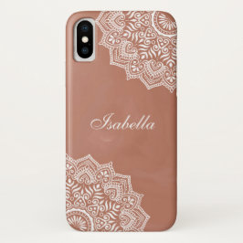 Capa Para iPhone Da Case-Mate Nome Personalizado Boho Terracotta Mandala