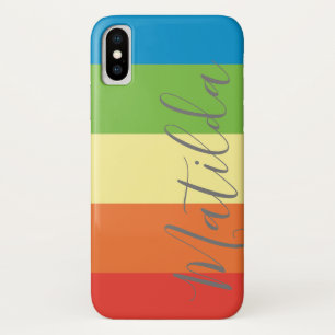 Capa Para iPhone Da Case-Mate Nome Personalizado da Faixa Arco-íris