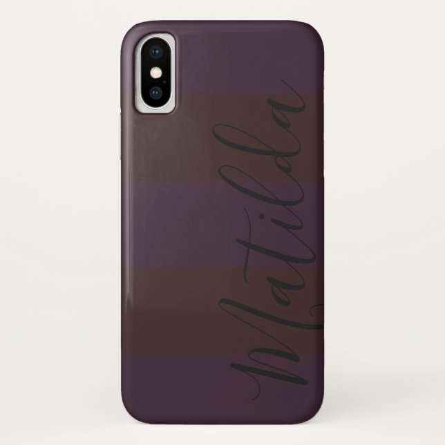 Capa Para iPhone, Case-Mate Nome Personalizado de Faixa Ampla Rosa (Verso)