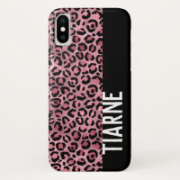 Nome Personalizado de Impressão do Leopardo Preto 