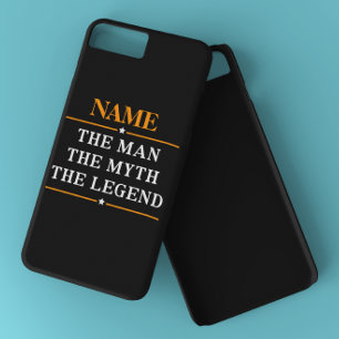 Capa iPhone 8 Plus/7 Plus Nome Personalizado O Homem O Mito A Legenda