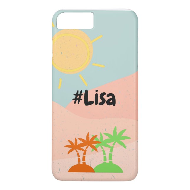 Capa Para iPhone, Case-Mate Nome personalizado Padrão de verão adorável azul d (Verso)